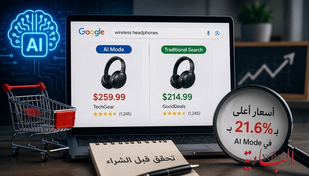 بحث غوغل بالذكاء الاصطناعي يعرض أسعارًا أعلى بـ 21.6% للمنتجات.. دراسة تكشف المفاجأة