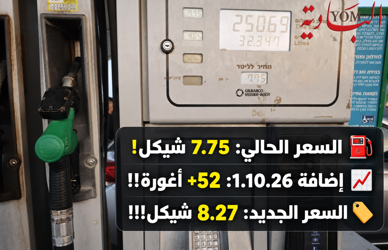 ضربة جديدة لجيوب السائقين: البنزين يقفز إلى 8.27 شيكل للتر
